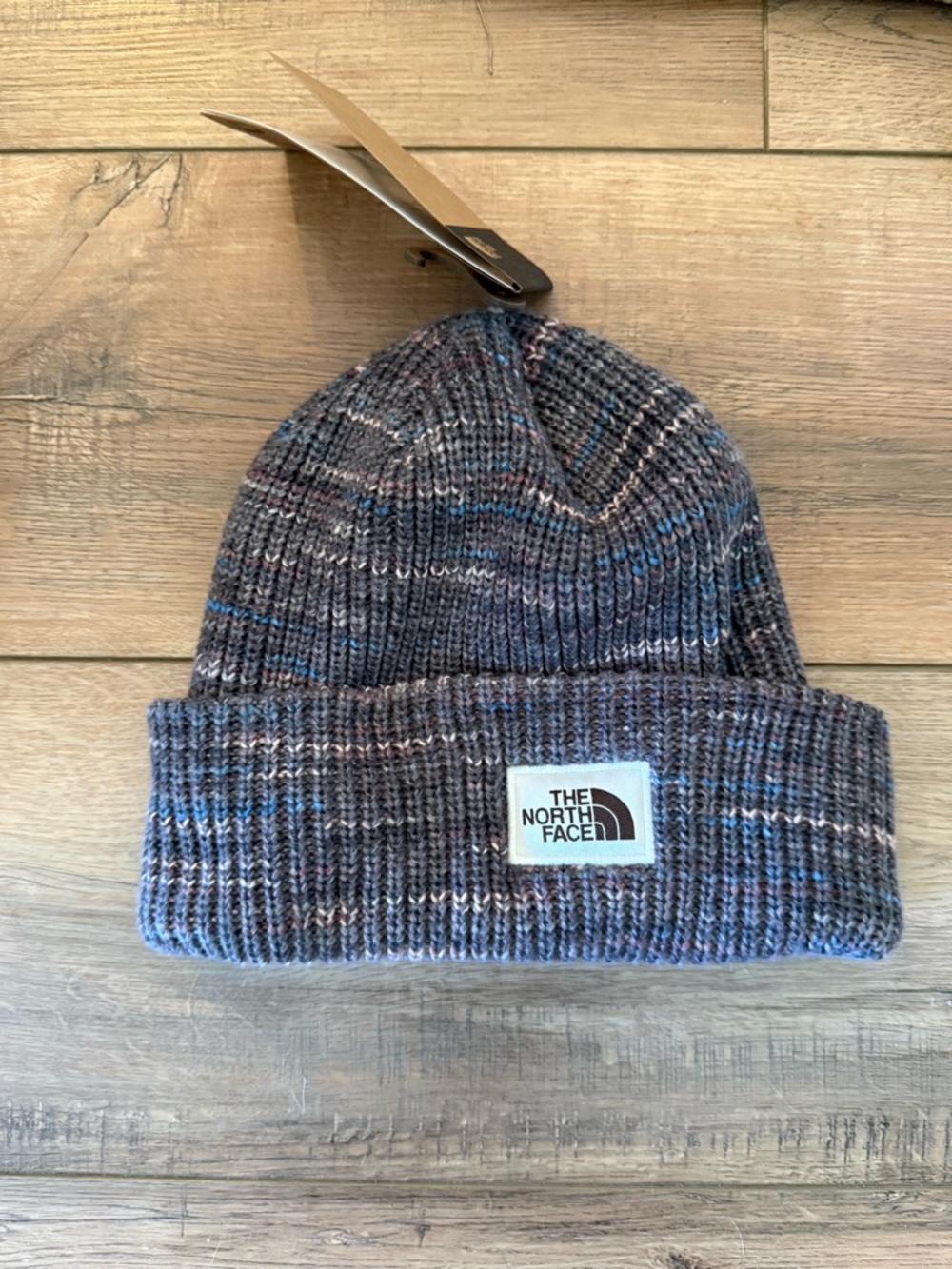 The North Face Men’s Marled Charcoal Beanie with Fold Cuff